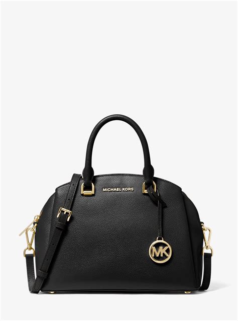 michael kors maxine medium leather saddlebag|mike kors leather satchel.